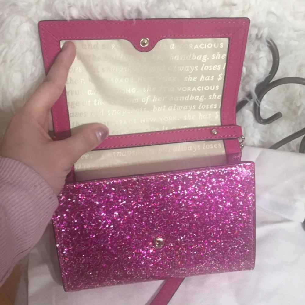 Rare glitter mini Kate spade crossbody bag